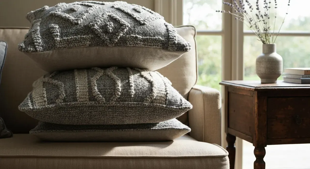 Organic Modern Woonkamer - detail van materialen en textuur