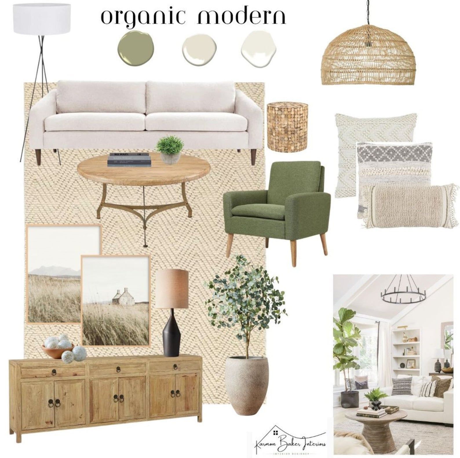 Organic Modern Woonkamer - sfeervolle woonkamer 12