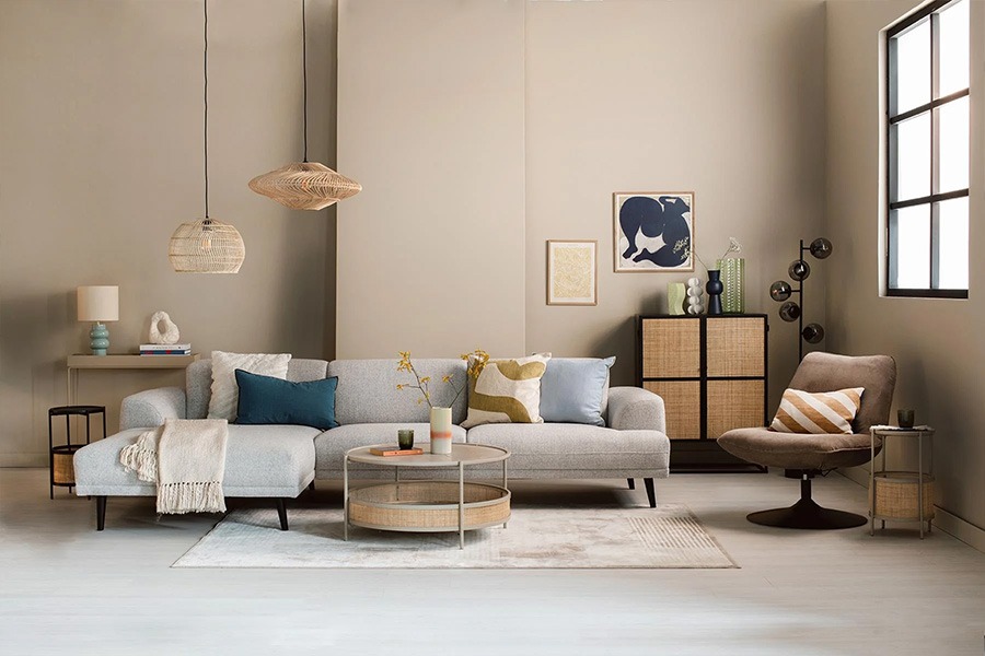 Organic Modern Woonkamer - sfeervolle woonkamer 15