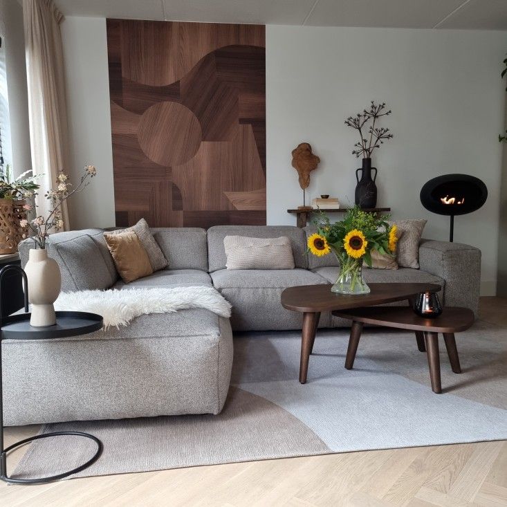 Organic Modern Woonkamer - sfeervolle woonkamer 8