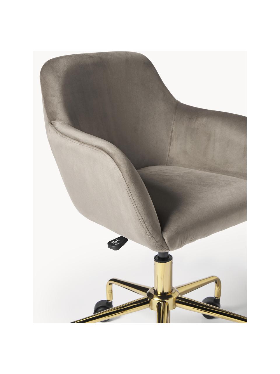 HKliving fluwelen bureaustoel