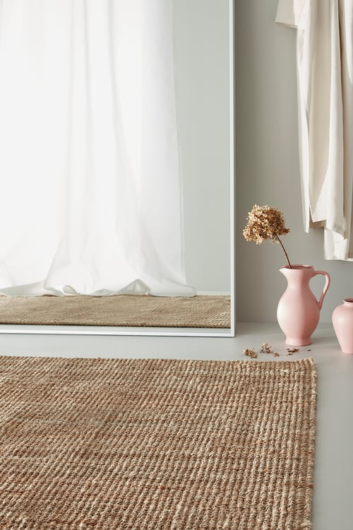 Jute vloerkleed naturel groot eetkamer 200x300