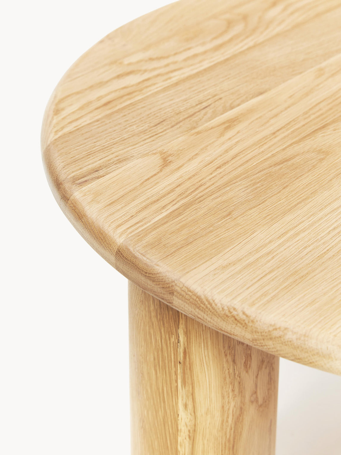 Massief Eiken Salontafel Rond – Naturel Hout