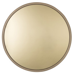 Zuiver spiegel organische vorm messing