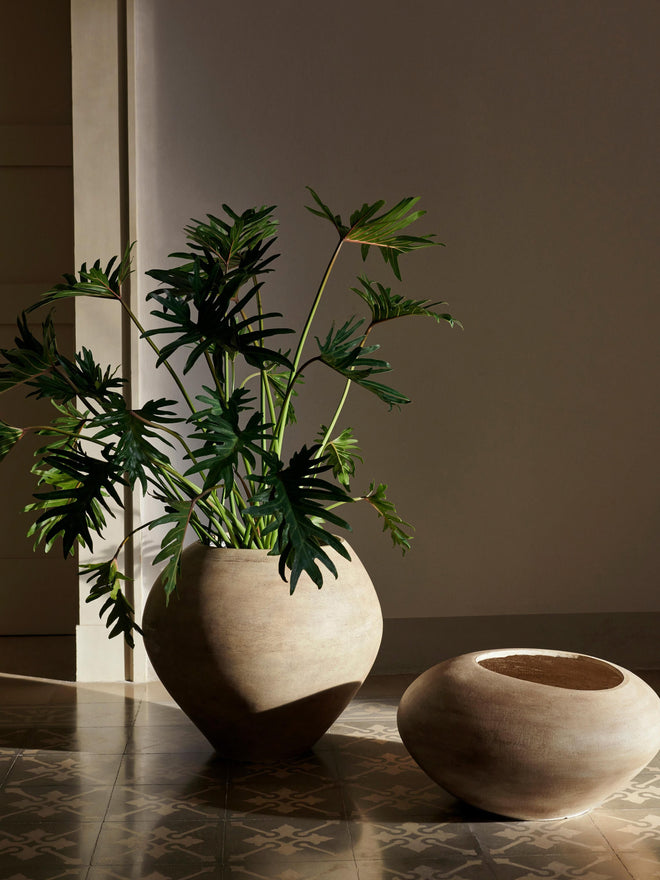 ferm LIVING Speckle plantenpot beton