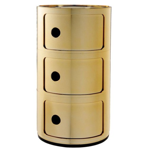 Kartell 'Componibili' Nachtkastje Goud