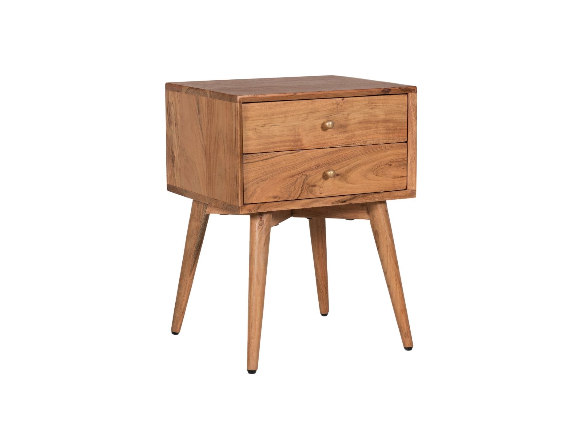 Mid-century Walnoothouten Nachtkastje