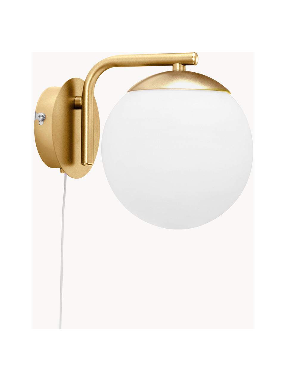 Wandlamp met Opaalglas en Geborsteld Messing