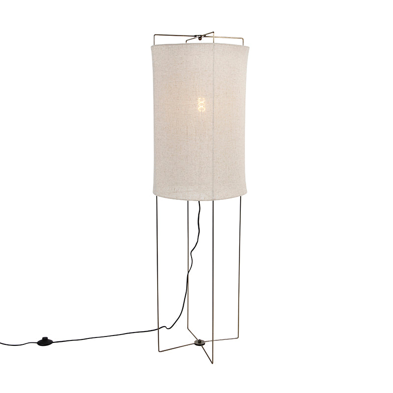 Vloerlamp 'Textiel Gloed' met Linnen Kap Beige