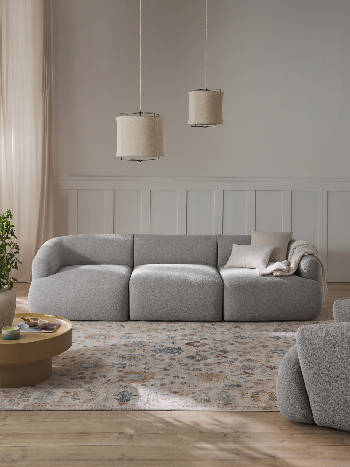 FEST Amsterdam Rico bank — greige bouclé