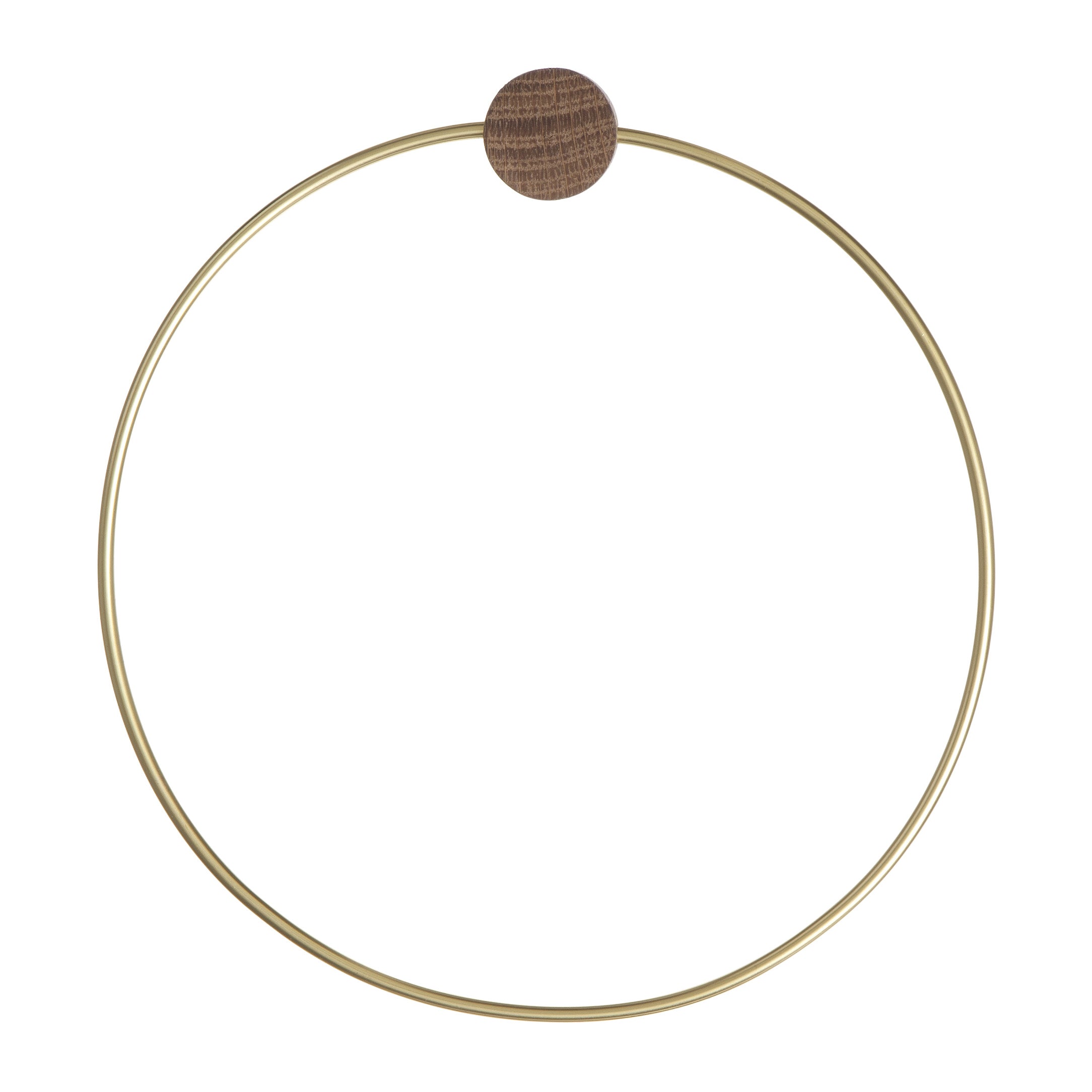 ferm LIVING Dora Organic Handdoekring Geborsteld Messing