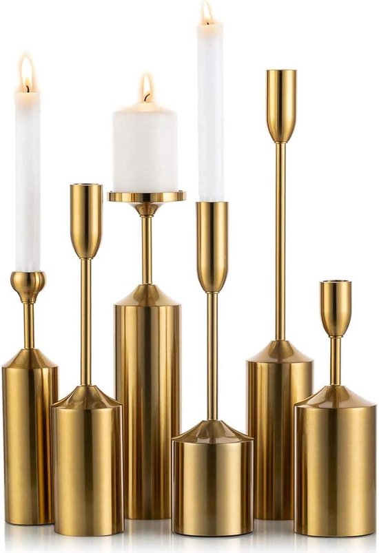 kaarsenhouder messing set