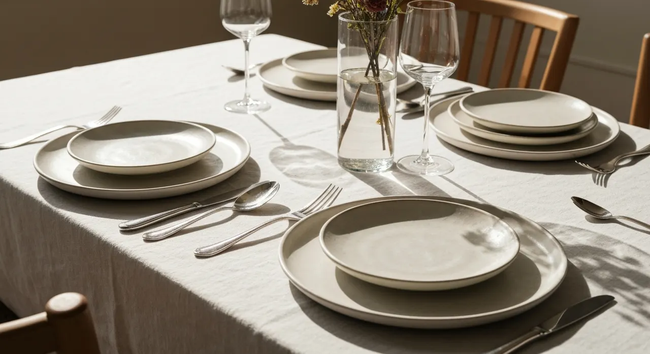 Quiet Luxury Eetkamer - detail van materialen en textuur