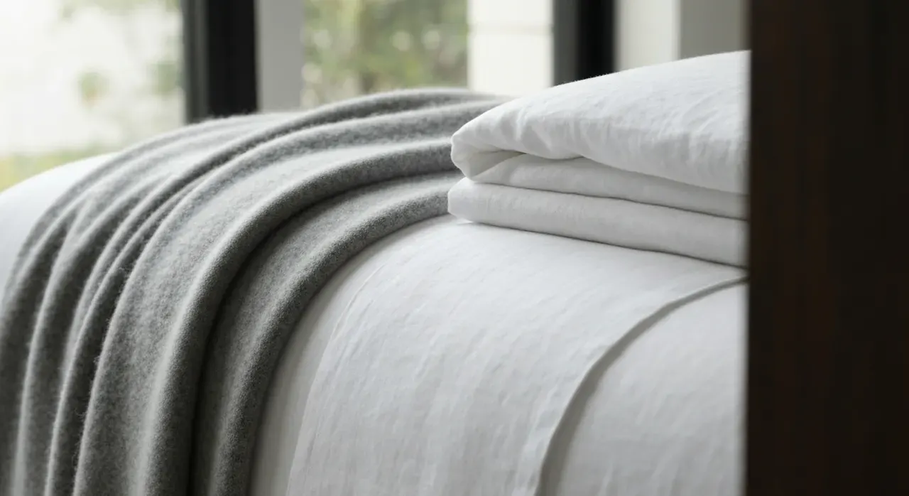 Quiet Luxury Slaapkamer - detail van materialen en textuur