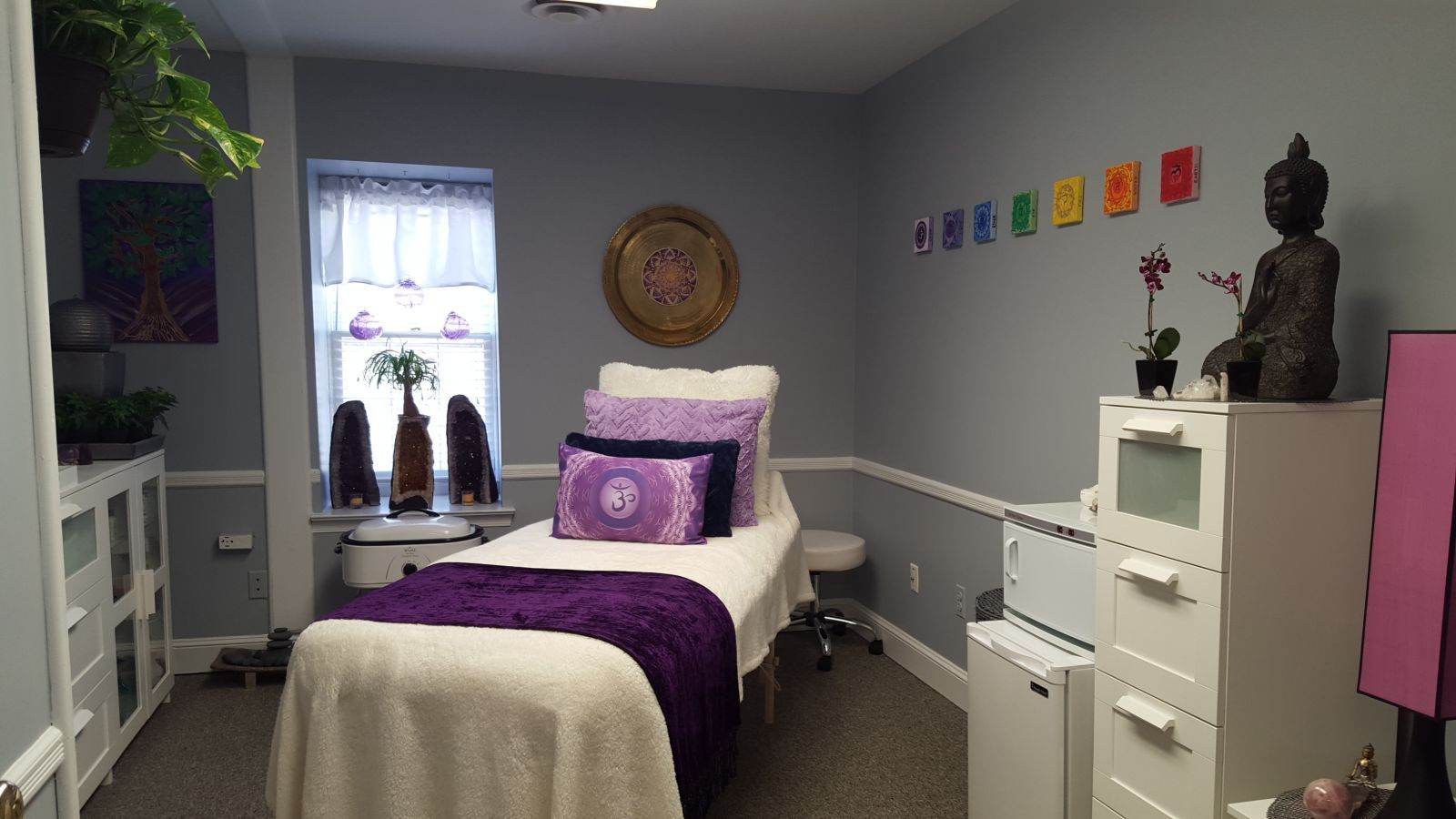 Healing Home materialen : naturel hout en linnen