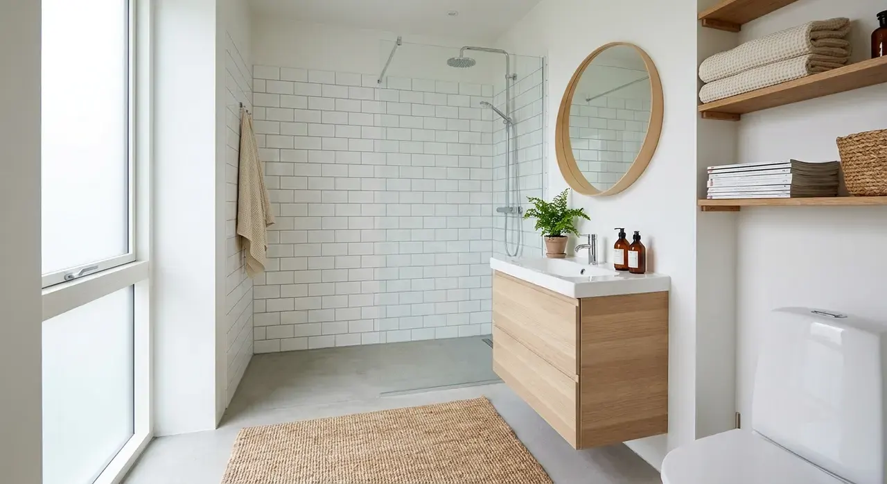 Scandinavisch Badkamer - budgetvriendelijke look
