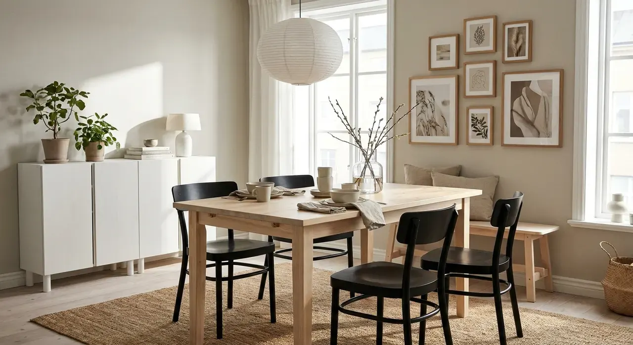 Scandinavisch Eetkamer - budgetvriendelijke look