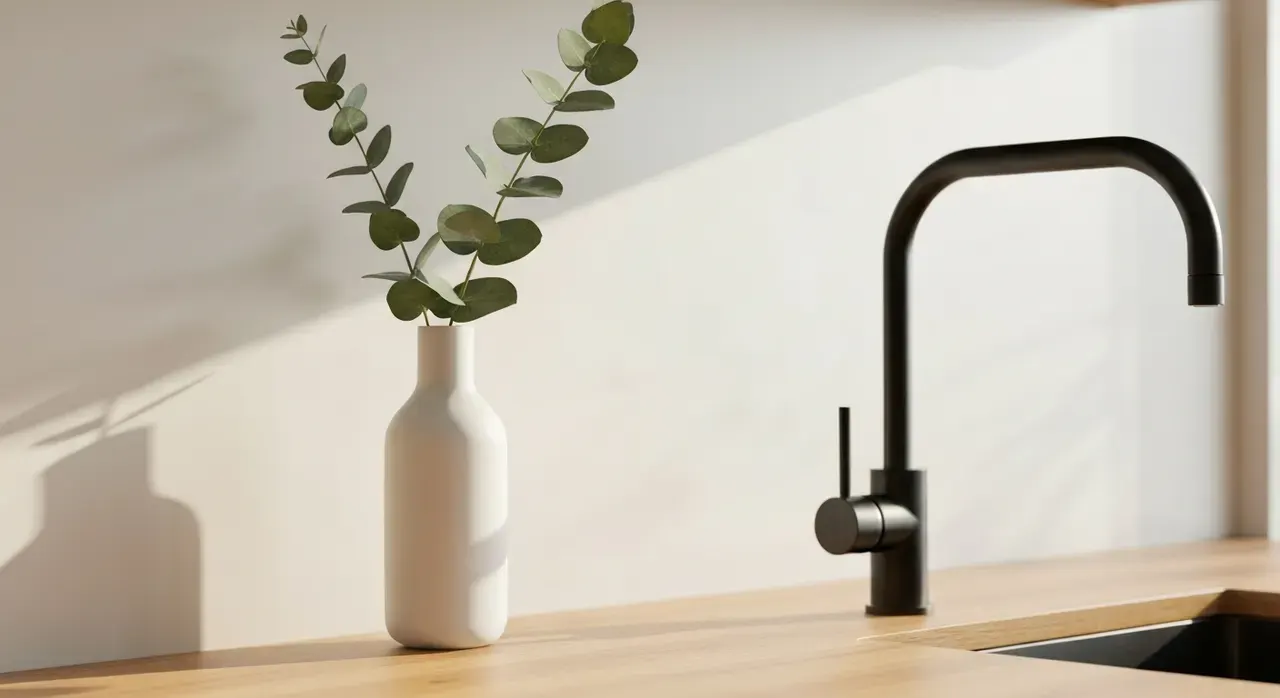 Scandinavisch Keuken - detail van materialen en textuur