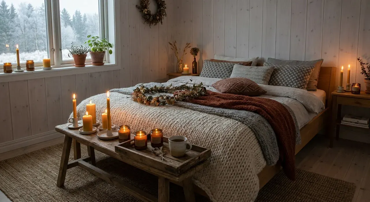 Scandinavisch Slaapkamer - seizoensvariant
