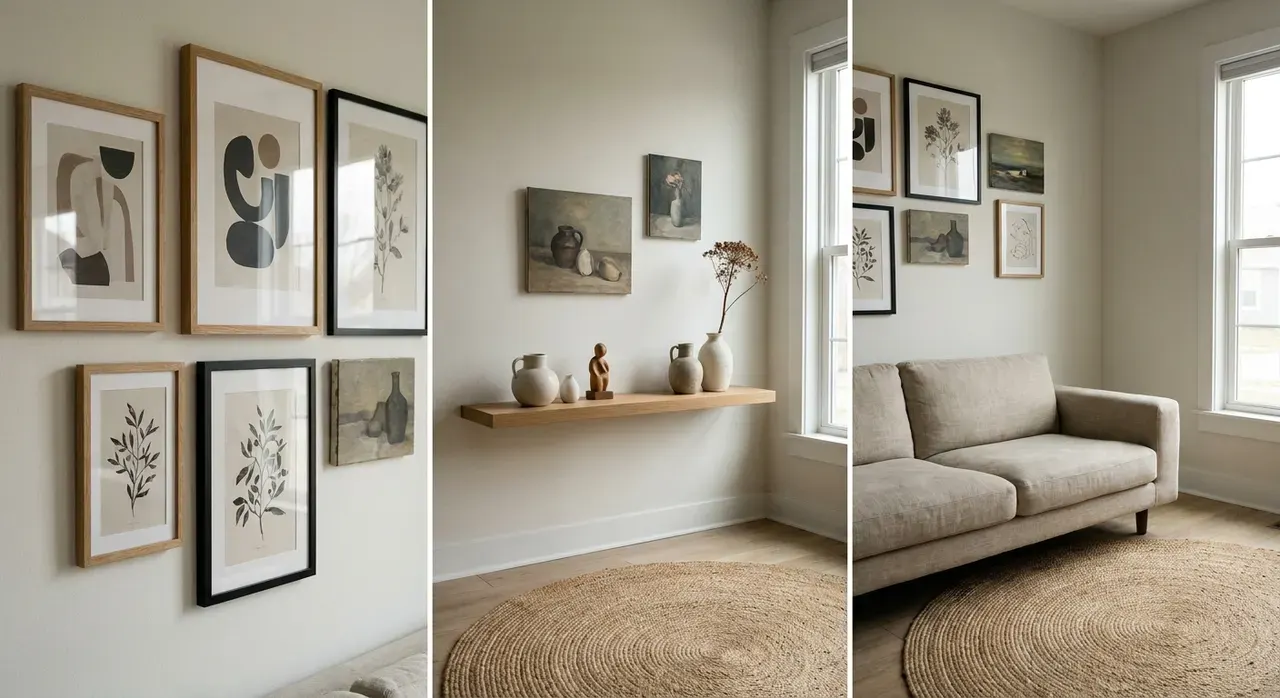 Scandinavisch Woonkamer - galerij wand