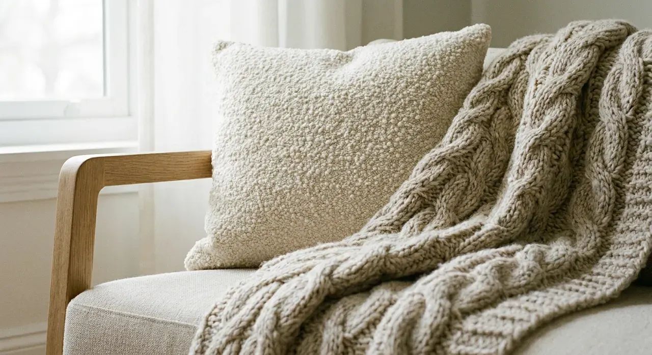 Scandinavisch Woonkamer - detail van materialen en textuur