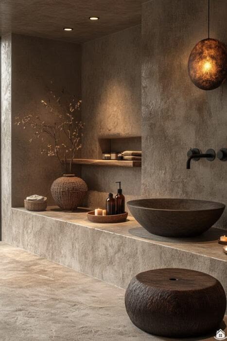 Wabi-Sabi Badkamer - sfeervolle badkamer 1