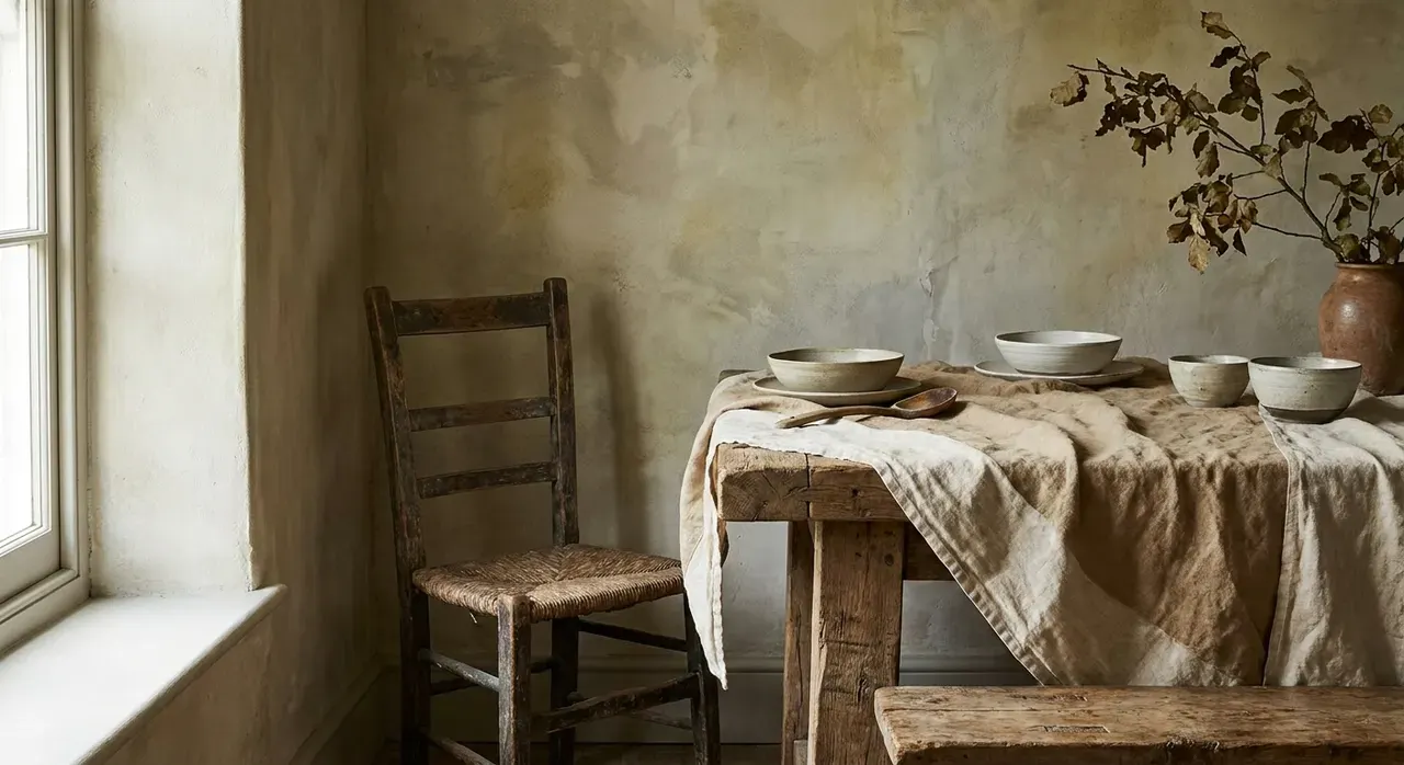 Wabi-Sabi Eetkamer - kleurenpalet en sfeer