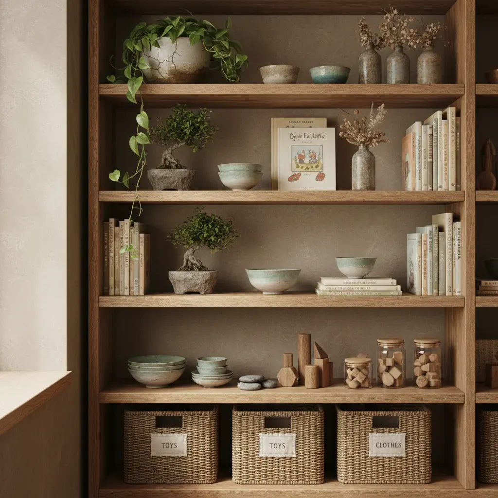 Wabi-Sabi Kinderkamer - rekken en opbergen