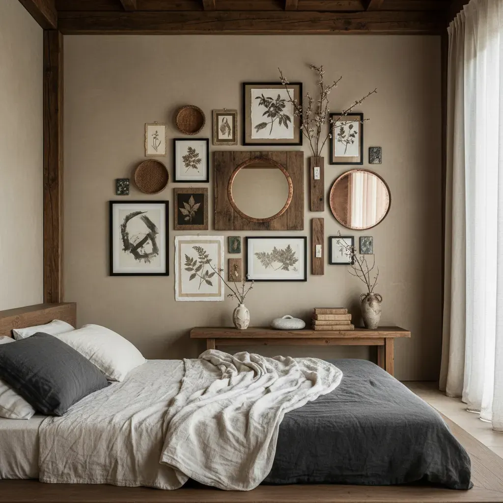 Wabi-Sabi Slaapkamer - galerij wand