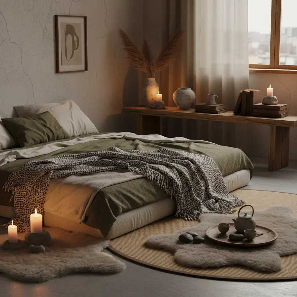 Wabi-Sabi Slaapkamer - sfeervol hoekje