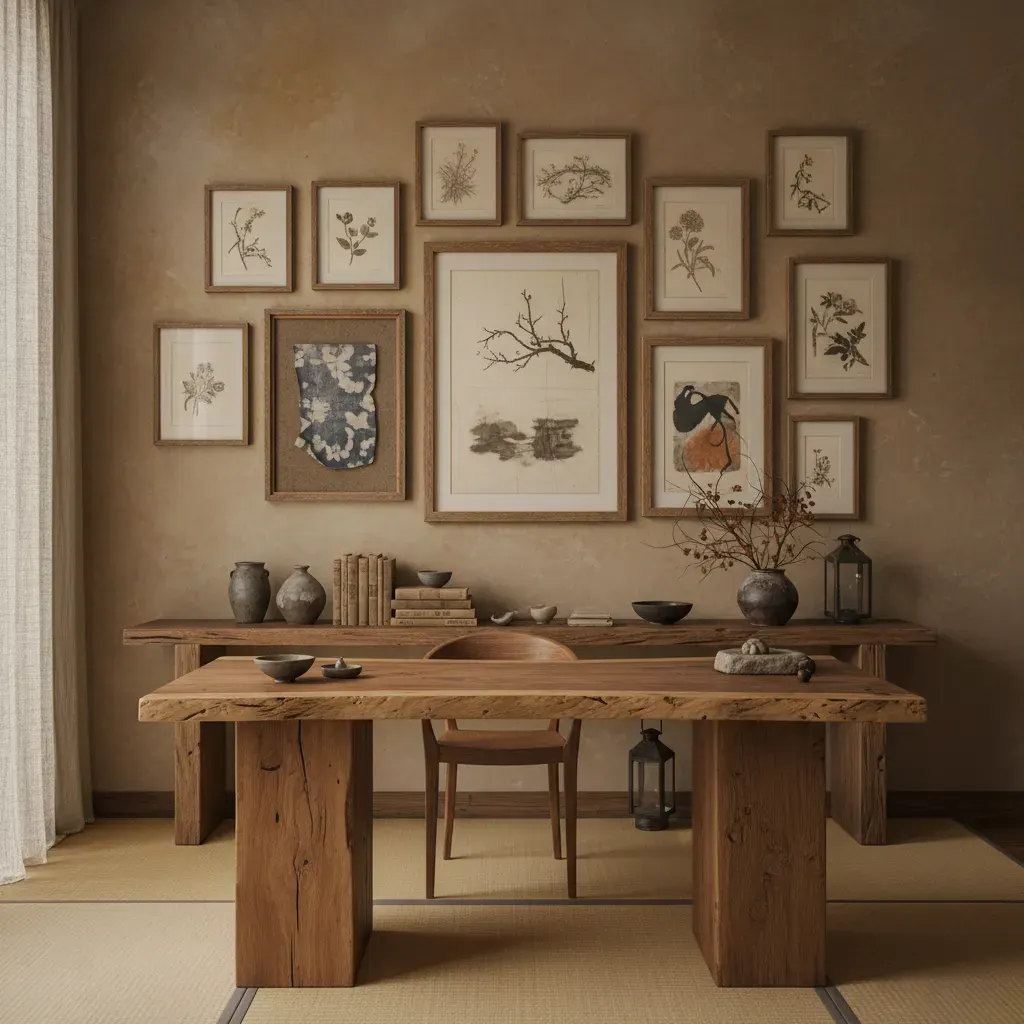 Wabi-Sabi Werkkamer - galerij wand