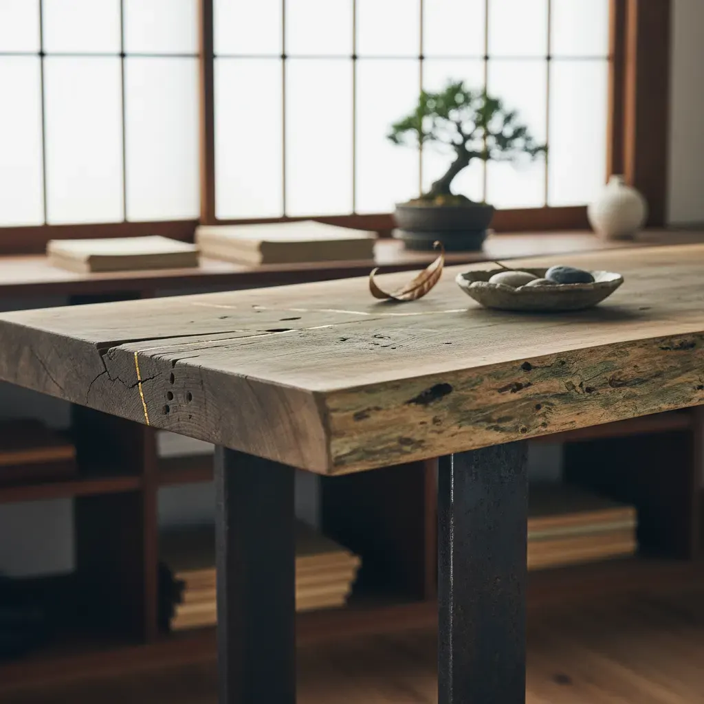 Wabi-Sabi Werkkamer - meubels en opstelling