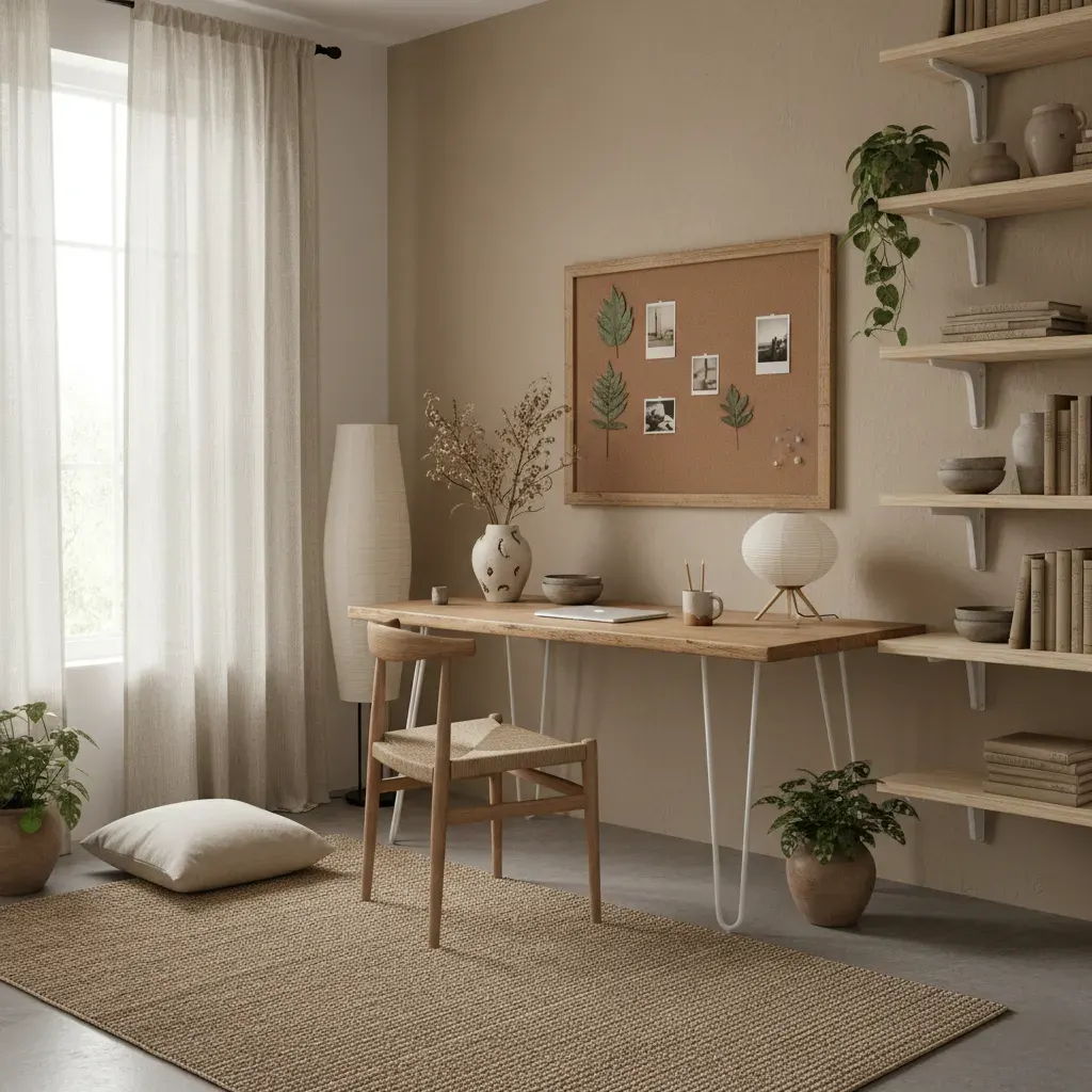 Wabi-Sabi Werkkamer - budgetvriendelijke look