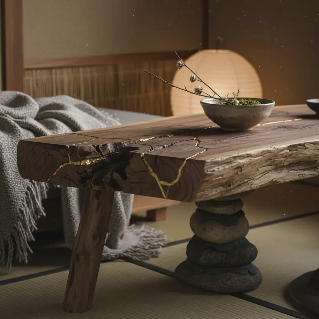 Wabi-Sabi Woonkamer - meubels en opstelling