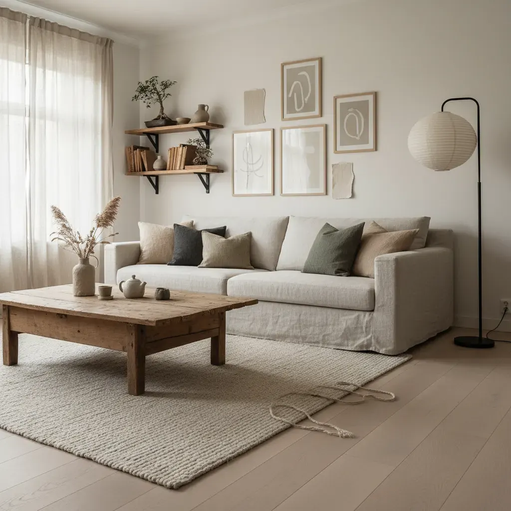 Wabi-Sabi Woonkamer - budgetvriendelijke look