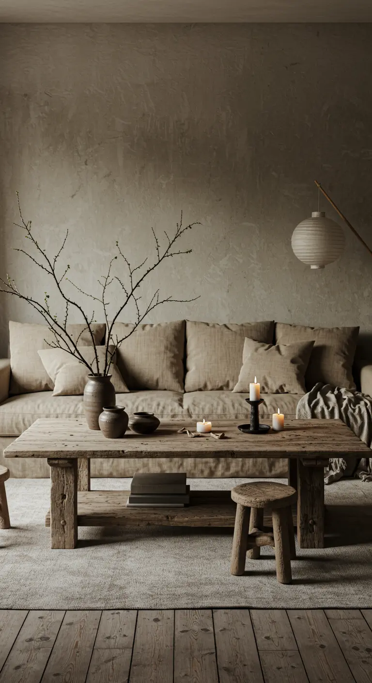 Wabi-Sabi Woonkamer - sfeervolle woonkamer 6