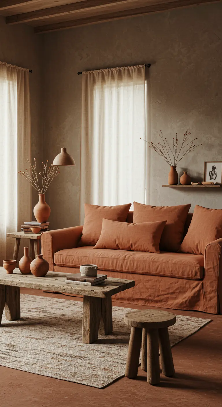 Wabi-Sabi Woonkamer - sfeervolle woonkamer 7